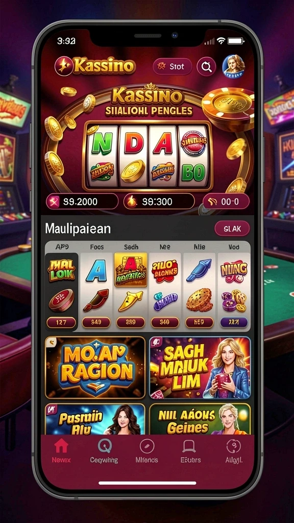 putarmega - Tampilan menu utama yang menarik dan intuitif.