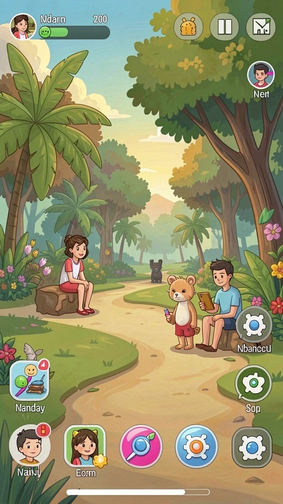 watitoto - Screenshot menggambarkan karakter unik yang bisa dimainkan.